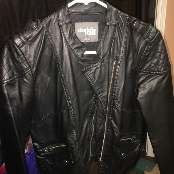 SOLD Charlotte Russe Moto Faux Leather Jacket - Picture 2 of 2